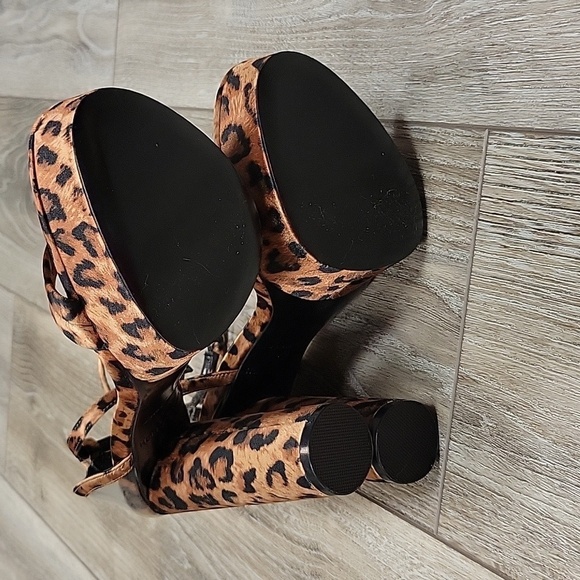 Jessica Rich Size 5.5/36 Leopard Print Platform Strappy Heels NEW - Picture 8 of 9